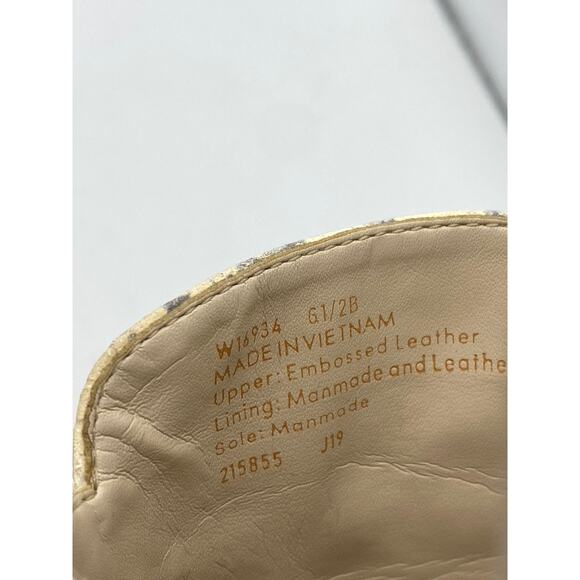 COLE HAAN Women’s Beige Leather Snake-Skin Embossed Slip-On Mule Shoes SZ 6.5 - Picture 7 of 9